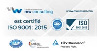 MW Consulting vient d'être certifié ISO 9001 : 2015